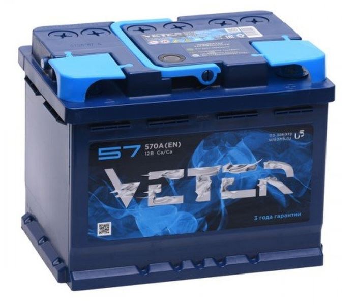 Аккумуляторная батарея VETER 57 пр L2 242х175х190 570