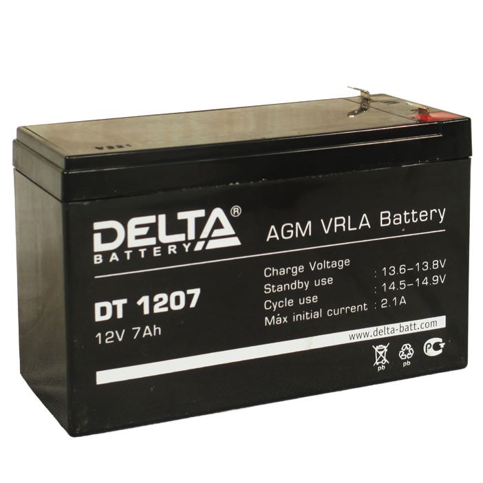 Аккумуляторная батарея DELTA DT 7 12V 151х65х95