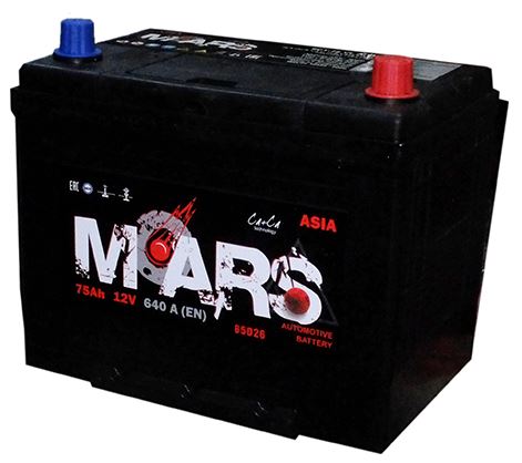 Аккумуляторная батарея MARS Asia 75 обр D26 260х172х220 640 Аккумуляторная батарея MARS Asia 75 обр D26 260х172х220 640