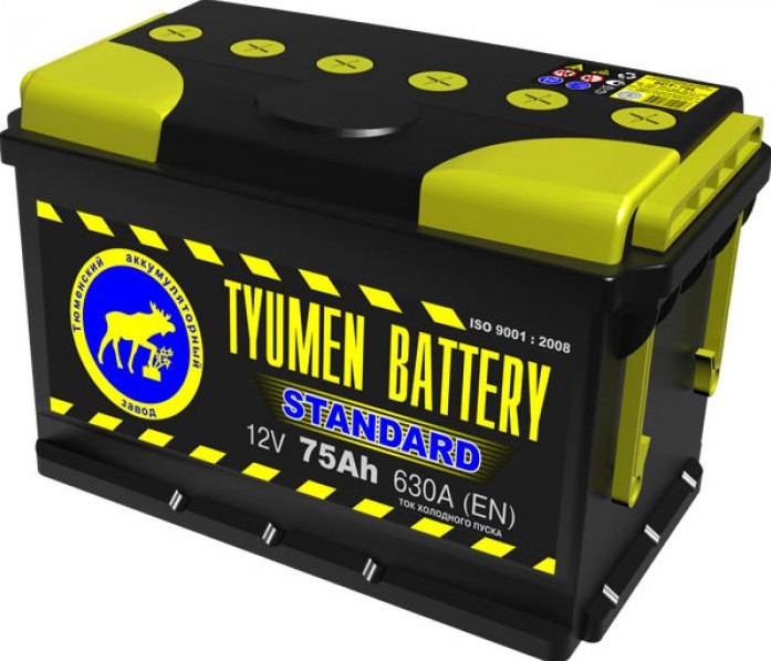 Аккумуляторная батарея Тюмень BATTERY STANDARD 75 пр 278х175х190 660