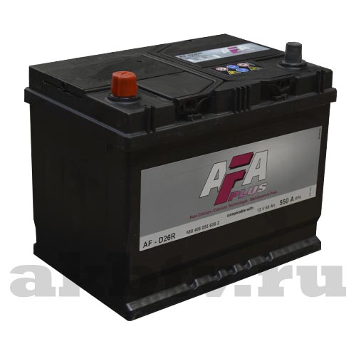 Аккумуляторная батарея AFA PLUS 68 пр D26 261х175х220 550 Аккумуляторная батарея AFA PLUS 68 пр D26 261х175х220 550
