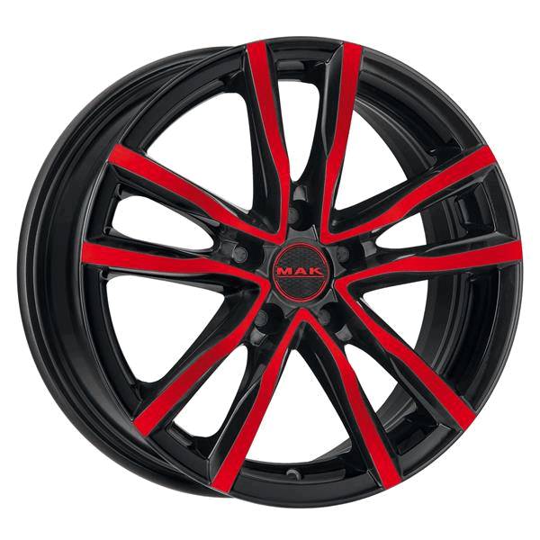 MAK Milano 7,0x17 5/114,3 ET40 d-76 Black and Red (F7070MIBR40FF)