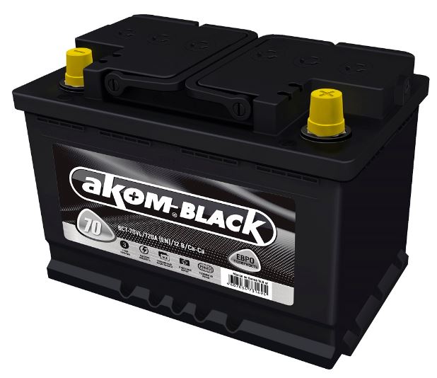 Аккумуляторная батарея AKOM BLACK 70 обр. 277х175*190 720