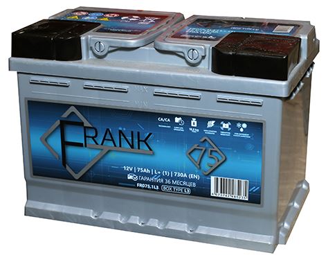 Аккумуляторная батарея FRANK 75 пр L3 278х175х190 730 Аккумуляторная батарея FRANK 75 пр L3 278х175х190 730