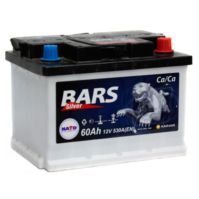 Аккумуляторная батарея Bars Silver 60 обр L2 242х175х190 530 Аккумуляторная батарея Bars Silver 60 обр L2 242х175х190 530